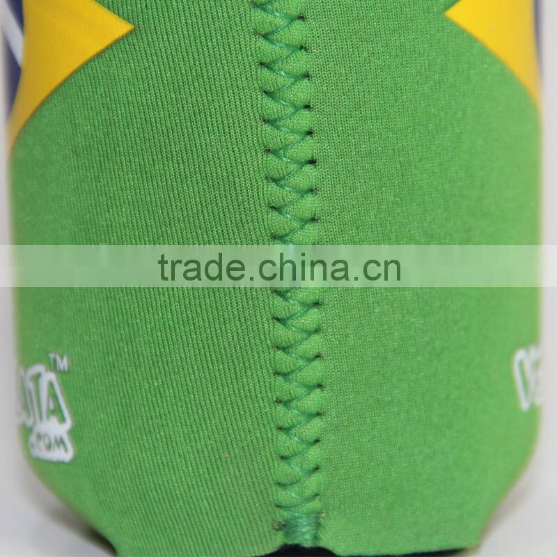 3mm neoprene beer can cooler with bottom collapsible can coolie