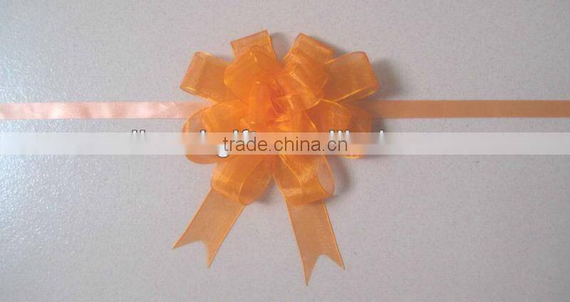 HOT SALE! Blue Organza Butterfly Pull String Ribbon Gift Bow.