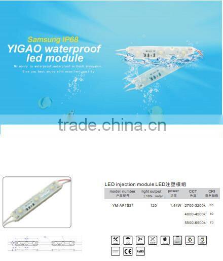 good price Samsung 5630 light box LED module 3-chip with lens injection