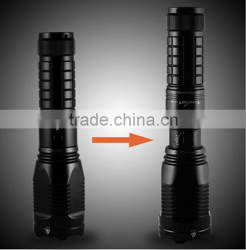 High lumen army torch tactical flashlight from Tank007 factory