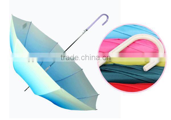 Long Umbrella for Rain and Sun, Color Changing Rain Umbrella
