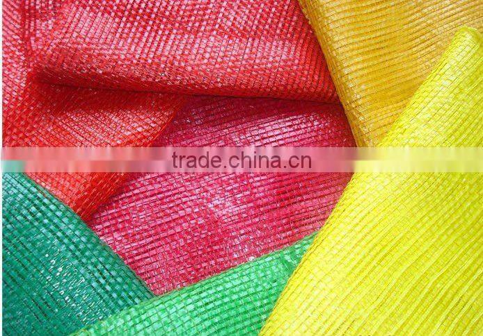 Knitted plastic mesh bags for packing