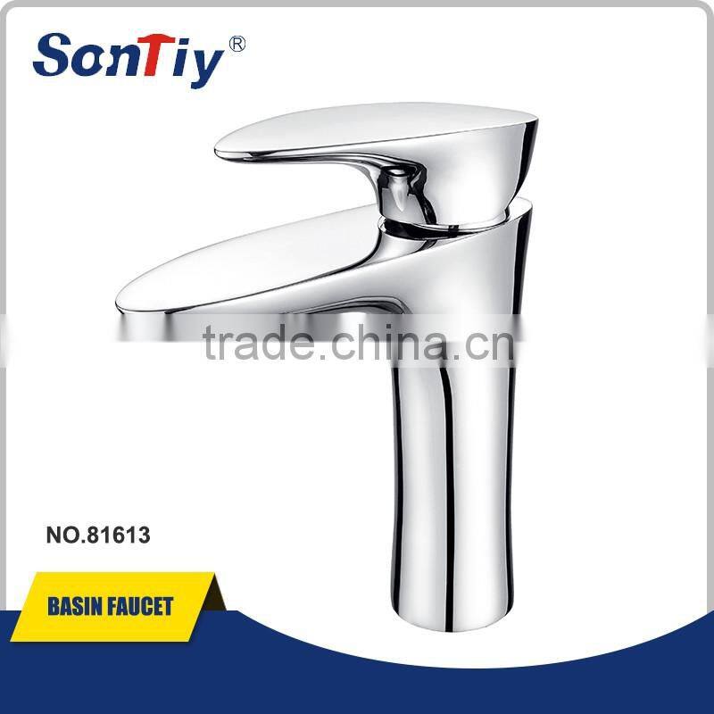 Single Hole Sink Brass Bathroom Cold & Hot Faucet