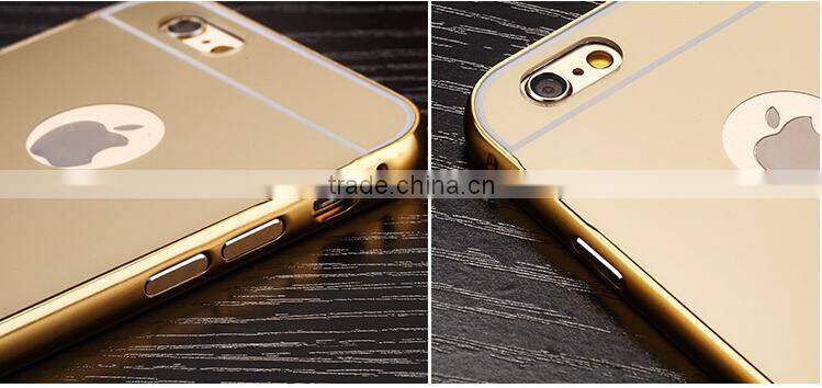 Gold luxury for iphone 6/5/5s/5cAluminum metal case acrylic back aluminum bumper
