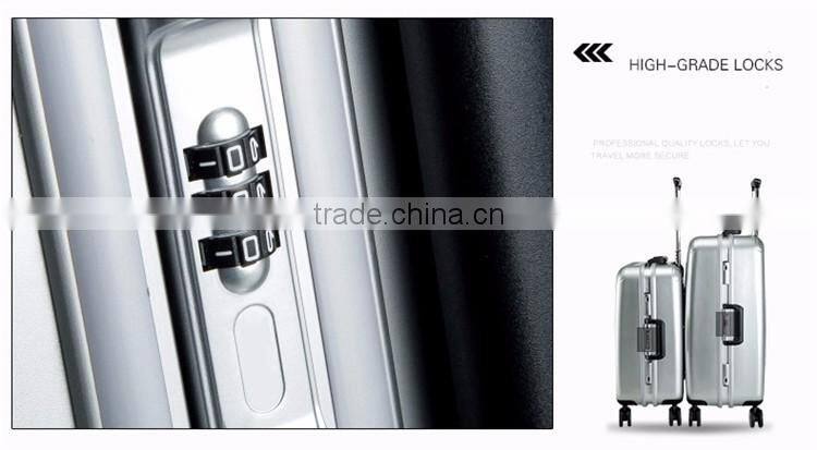 Waterproof ABS +PC Aluminum Alloy Rod Trolley Luggage /Travelling bags