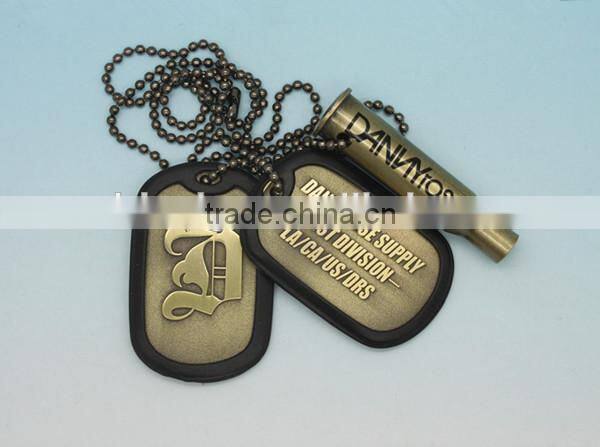 metal black dog tags for promotional gift