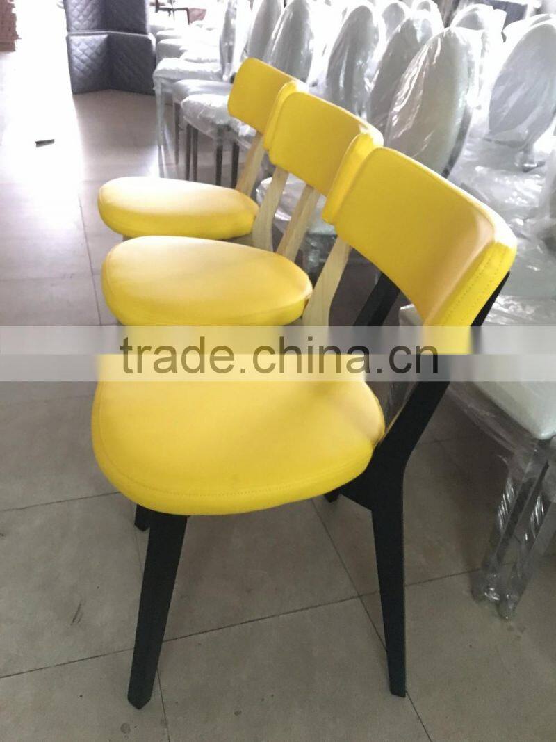 Best Sale Modern Cafe Chairs Resturant Dining Chair With PU Base B75#