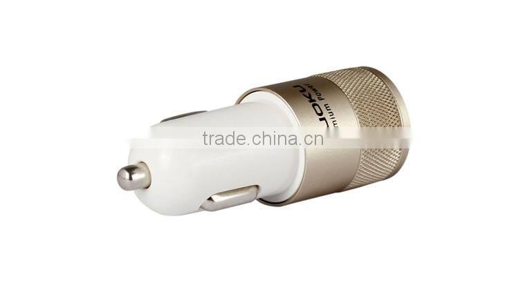 Wholesale - New golden luxury Car Charger for phone Universal GPS mp3 for iphone5 HTC Samsung