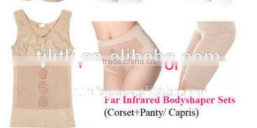 Far Infrared Rays Body Shaper Sexy Women's Seamless Shapewear Tourmaline Underwear 3-pieces