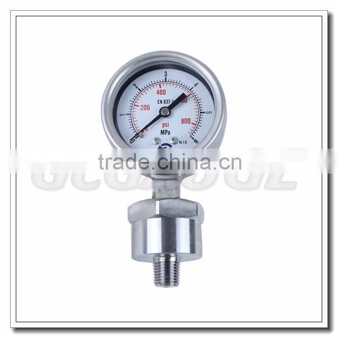 High quality 2.5 inch all stainless steel oil filled pressure gauge with diaphragm seal