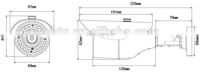 cheap 1.3MP CMOS sensor Waterproof Night Vision 720P Ahd Bullet Camera