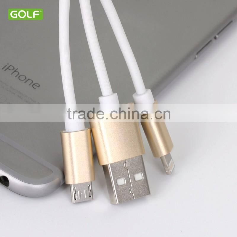 Hot selling gold & silver usb charging cable keychain keyring mini size magnetic cable