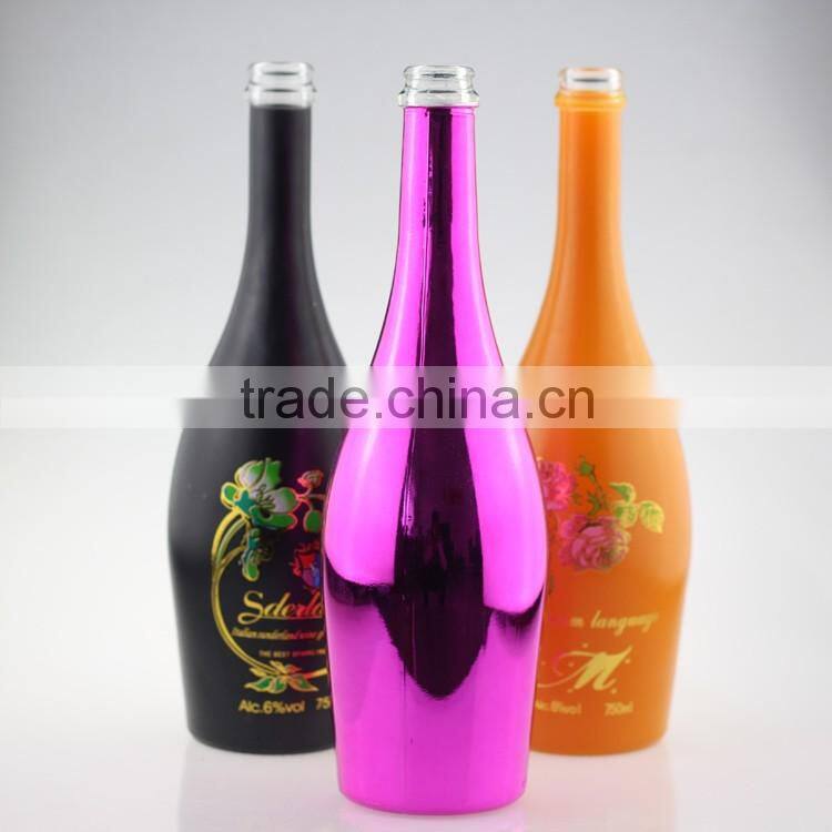 Hot sale vodka bottles 750ml paint glass bottles ice wine bottle
