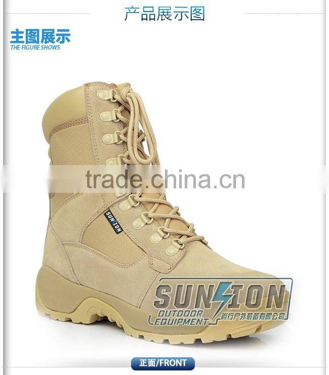 USA standard Tactical Boots is made of waterproof nylon and cowhide leather