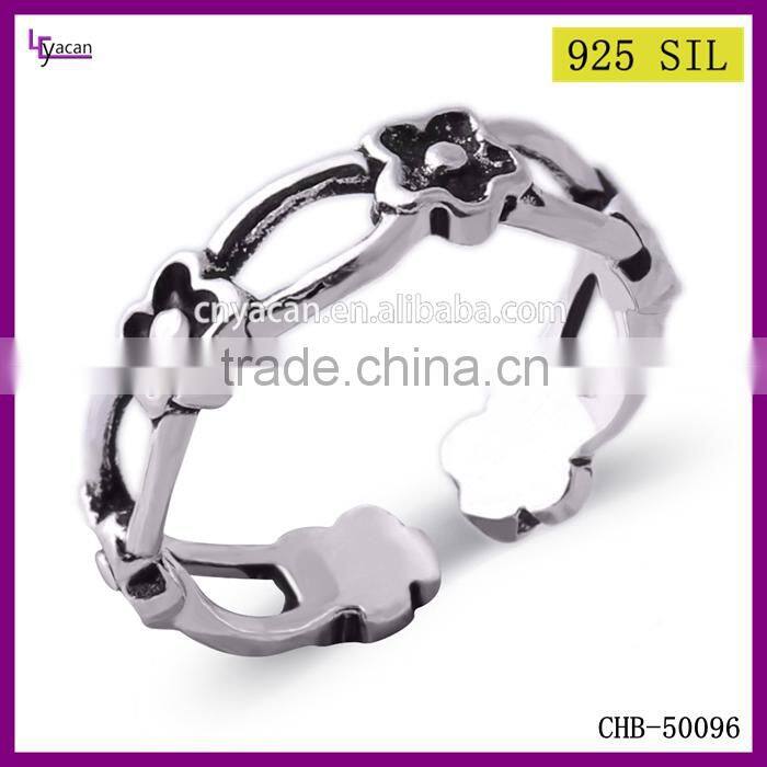 Solid 925 Sterling Silver Flower Shaped 925 Sterling Silver Infinity Ring