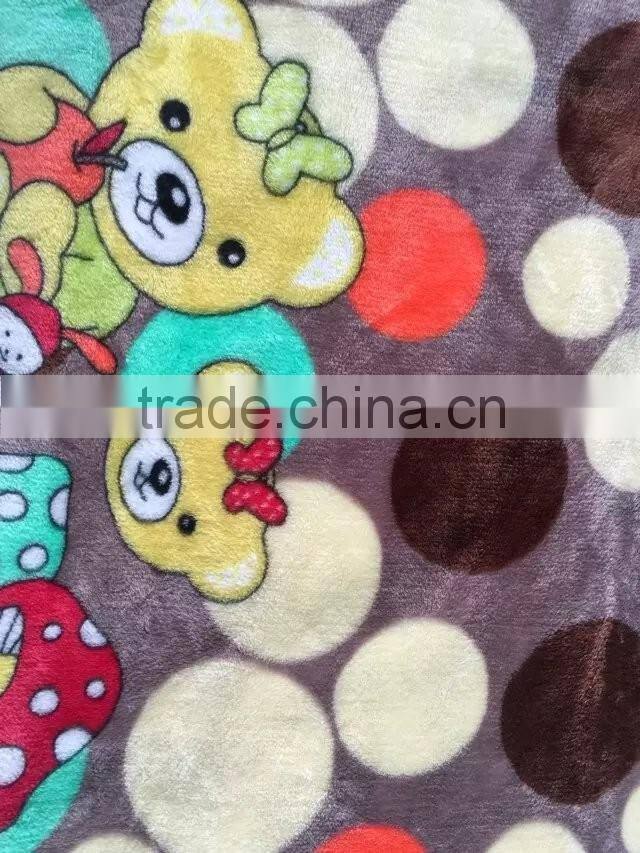 Kids Cute Design Flannel with Plush Velvet for Winter Pajamas