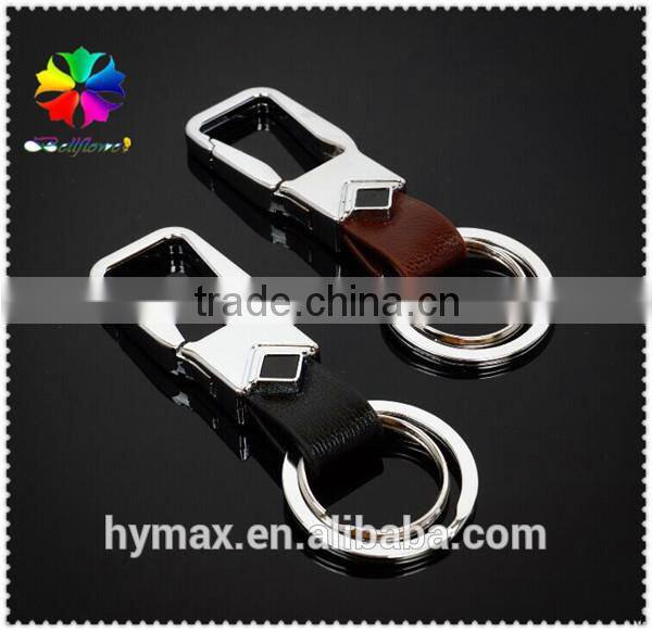double loop metal custom keychain for gift