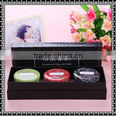 Luxury Natural Soy Candle in high end glass jar with cardboard box