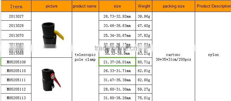 China supplier telescopic pole clamp