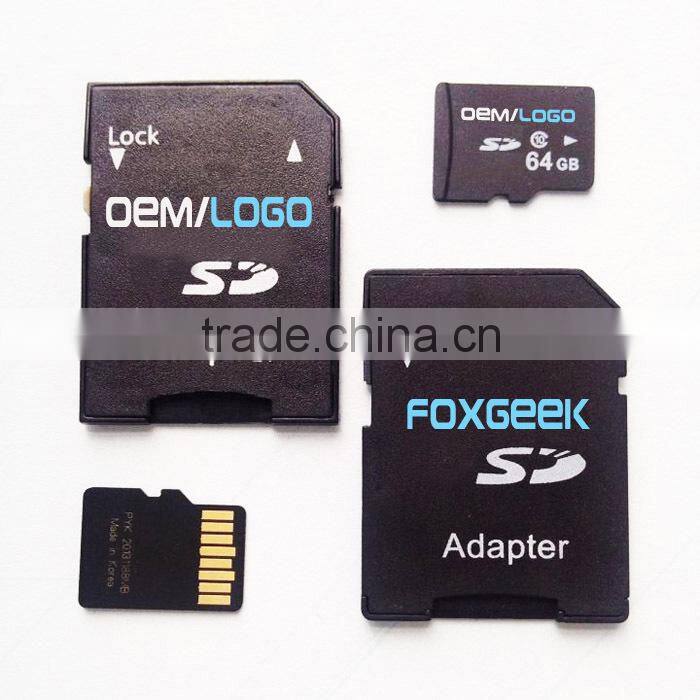 Top Brand SD Memory Card 64G Class 10 with Blister Packing,Bulk Price 64GB micro Capacity SD Card 2 4 8 16 32 128 256 M mb