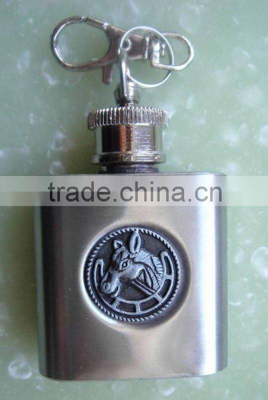 High Quality!!shaped stainless steel mini 1oz hip flask