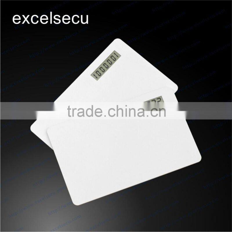Wholesale bulk blank rfid chip cards prepaid lcd display plastic pvc smart card