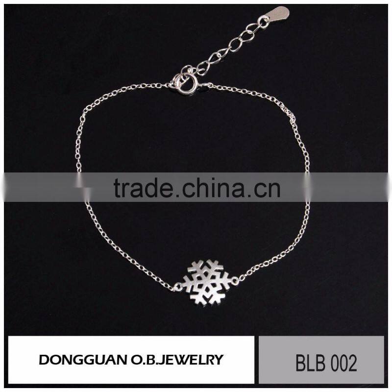 925 sterling silver chain bracelet jewelry for baby/safety material jewelry