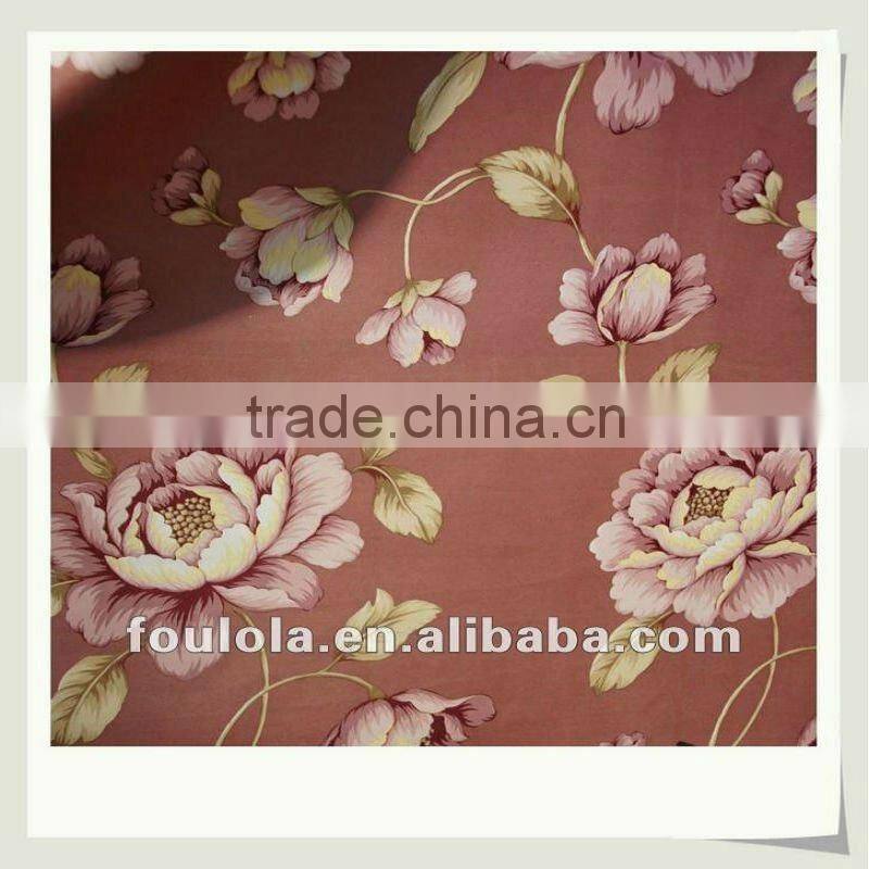 100% Polyester Yarn Printed Anti-fire Curtain Fabric