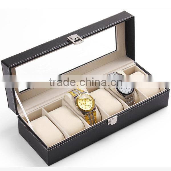 Leather 6 Slots Watch Packaging Box with Good Quality