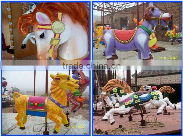 Playground theme park rides - 3 seats mini carousel
