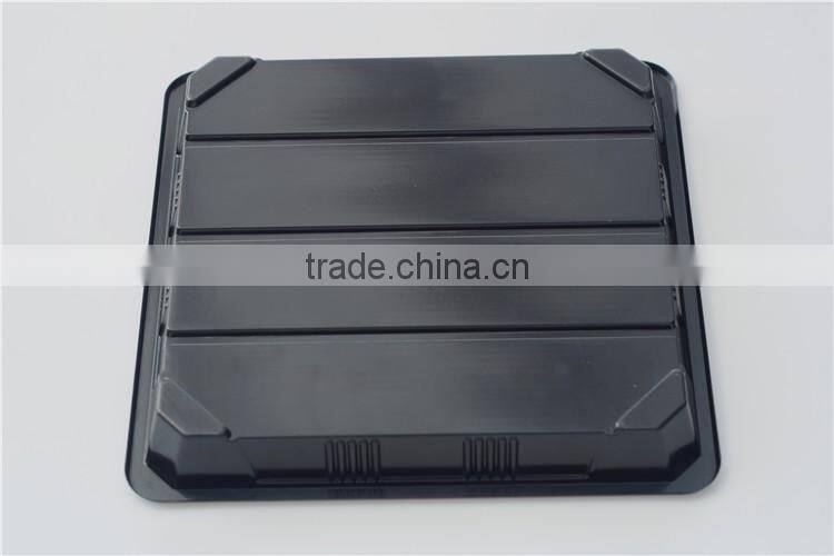 SM1-3114Black Disposable Rectangular Food Tray with Lid