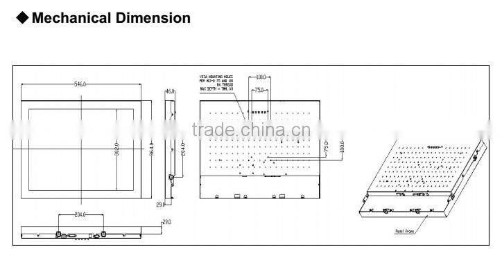 industrial Monitor,Touch screen Monitor ,22 Inch open frame touch monitor