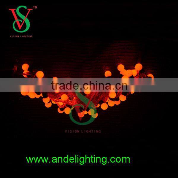 Factory wholesale New design clear wire led ball string light outdoor lighting