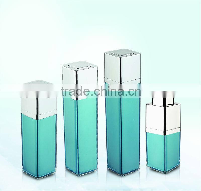 acrylic square airless lotion bottle for skin care, cosmetic bottle