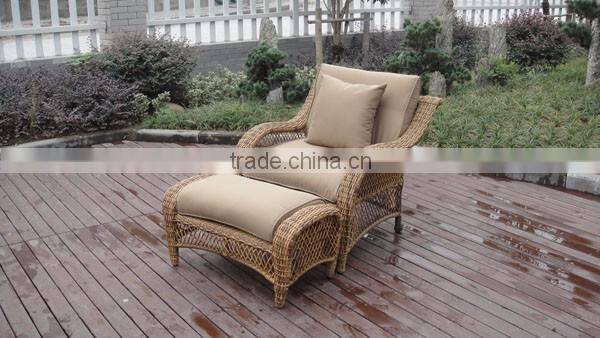 6Pcs Round Rattan Sofa Set Garden