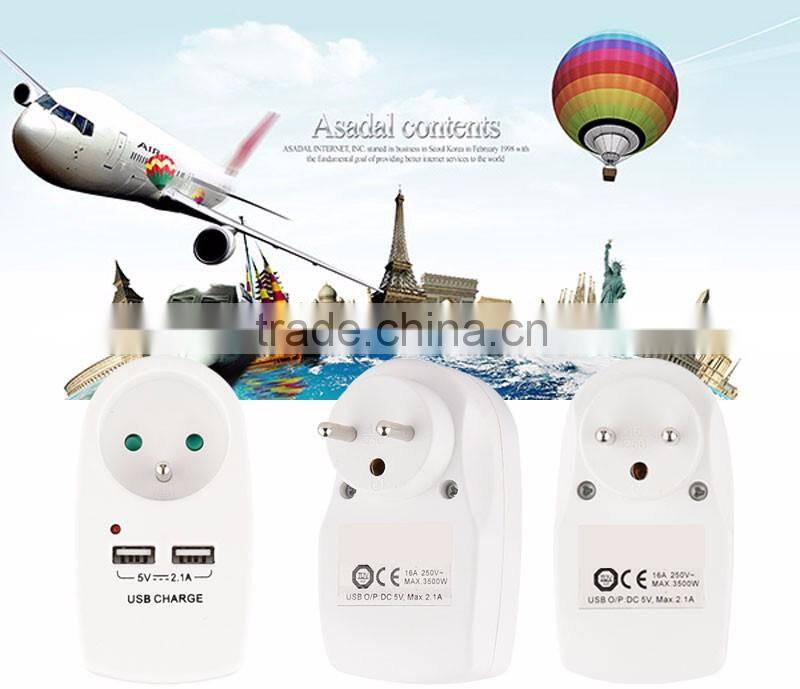 Multipurpose Multi Nation Travel Adaptor with 2 USB Charger