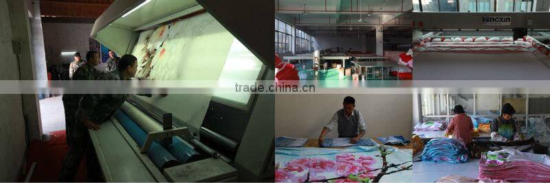 vivid lotus flower pure cotton 3d reactive printed bedding set