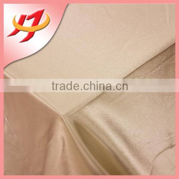 Chinese banquet church crinkled table cloth fiber optic table cloth for wedding
