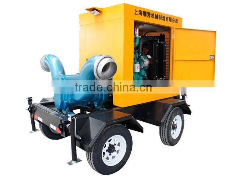 Movable Diesel water pump, sewage water pump, huge flow 18m3/h