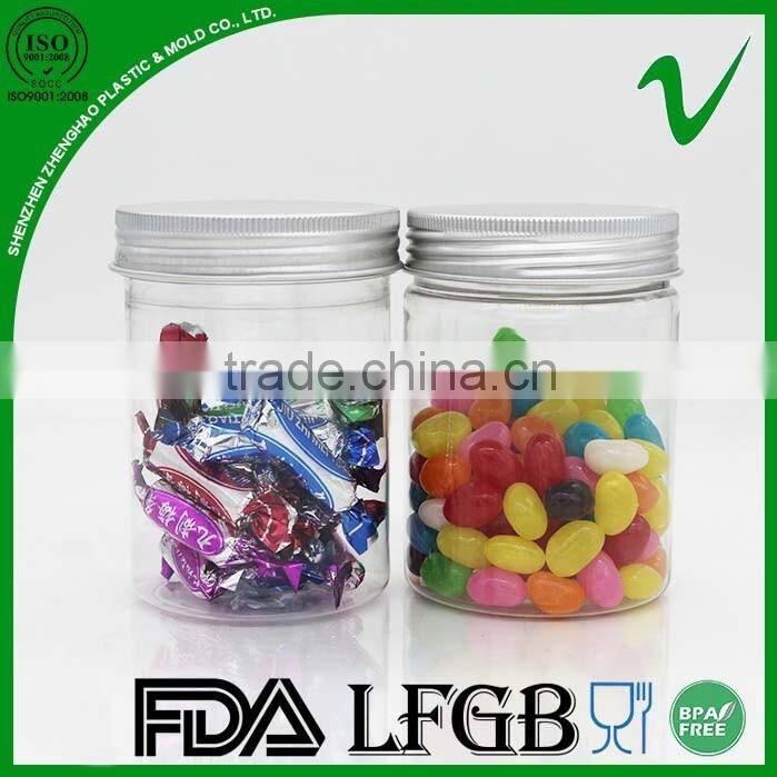 refillable PET biodegradable round clear plastic container with lid