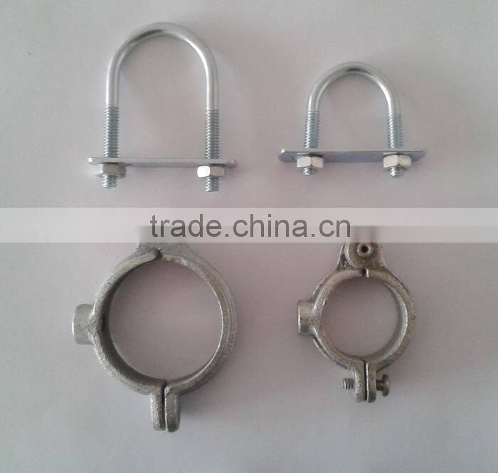 Metal fastener pipe clamp, U shape pipe clamp for sale