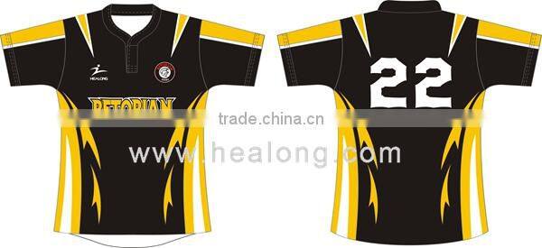 280gsm polyester Rugby jersey,short sleeve wholesale women rugby top
