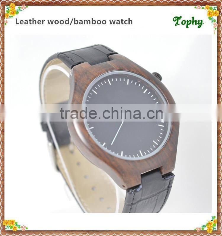 Manufacture customized handmad nature wood watch , Sandalwood wooden wrist watch