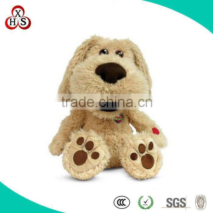 custom talking plush dog with music for kids eco-friendly electronic dog toy