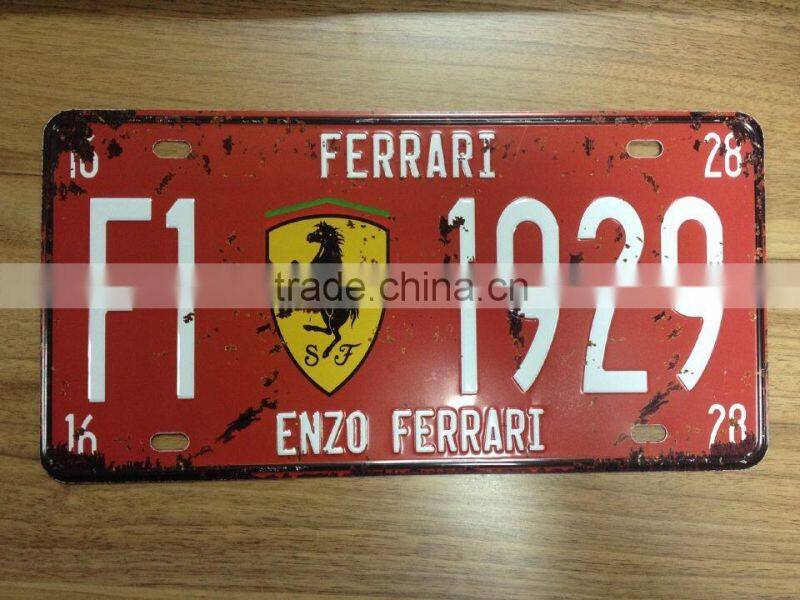 relective aluminum embossed wholesale license plates