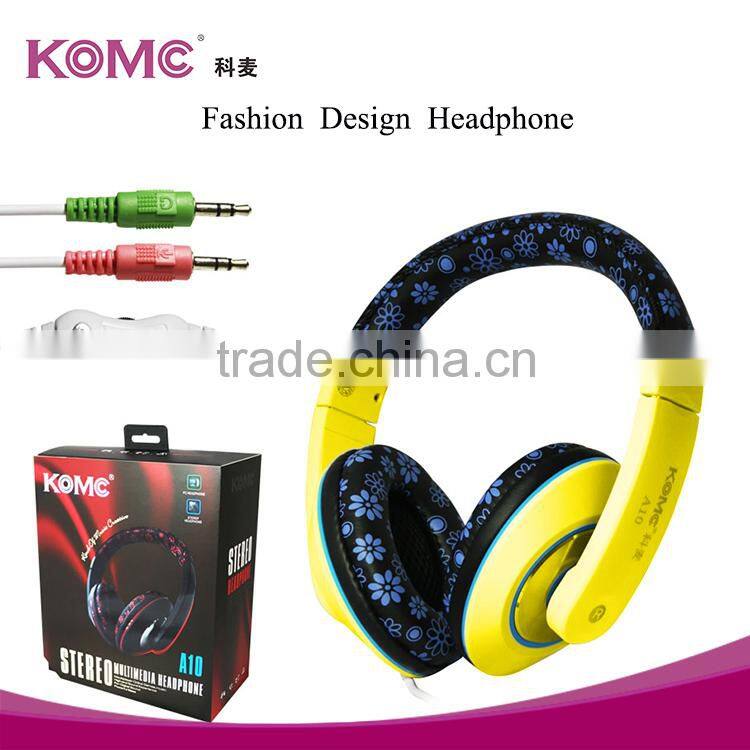 Phone accessories headset popular stereo headphones silicone earphone headset, headphone with mic