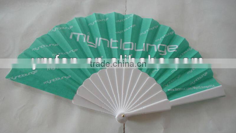 promotion plastic with fabric fan
