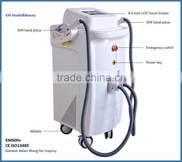WOW!! Factory Direct Supply Skin Rejuvenation & Hair Removal Machine with CE KM600+