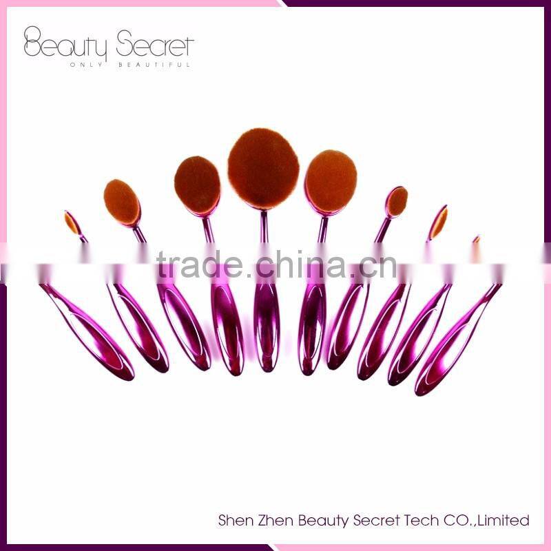 2016 High quality OEM cosmetic 10pcs makeup brushes sets