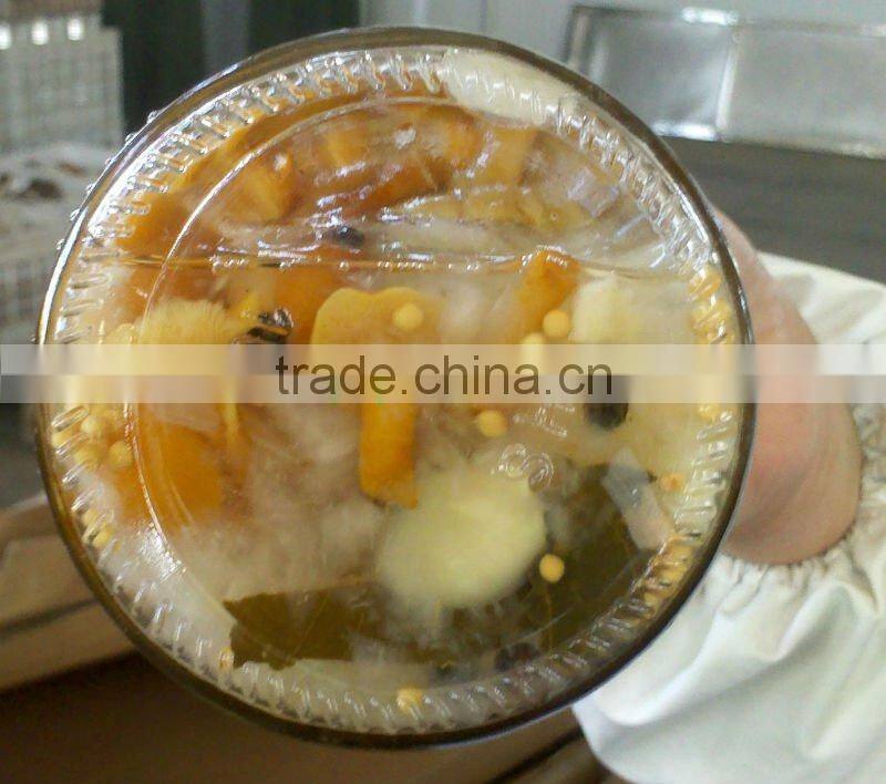 Marinated Nameko in glass jars